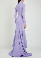 Stella Mccartney Cascading Stretch-jersey Mini Dress Lilac