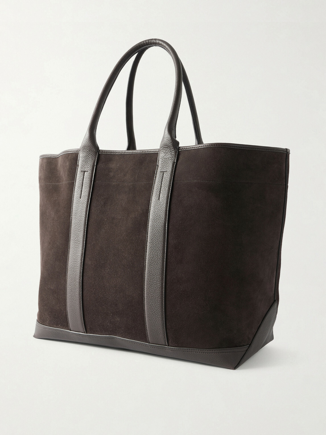 TOM FORD - Leather-Trimmed Suede Weekend Bag