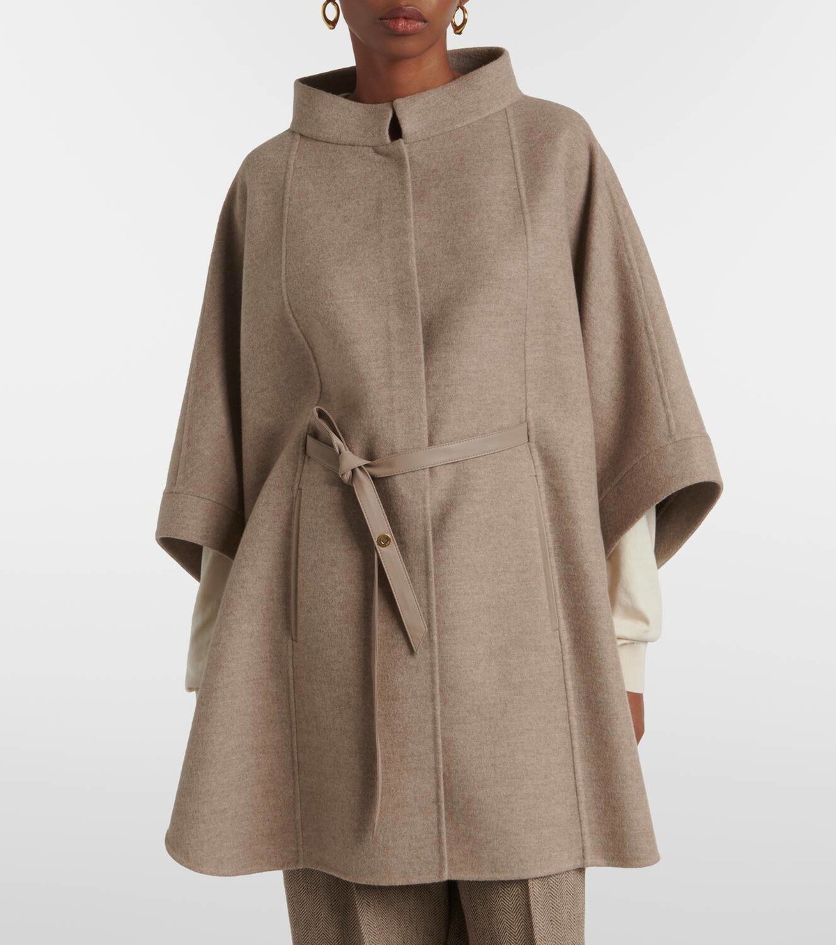 Loro Piana Belted cashmere cape