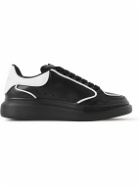 Alexander McQueen - Exaggerated-Sole Two-Tone Leather Sneakers - Black
