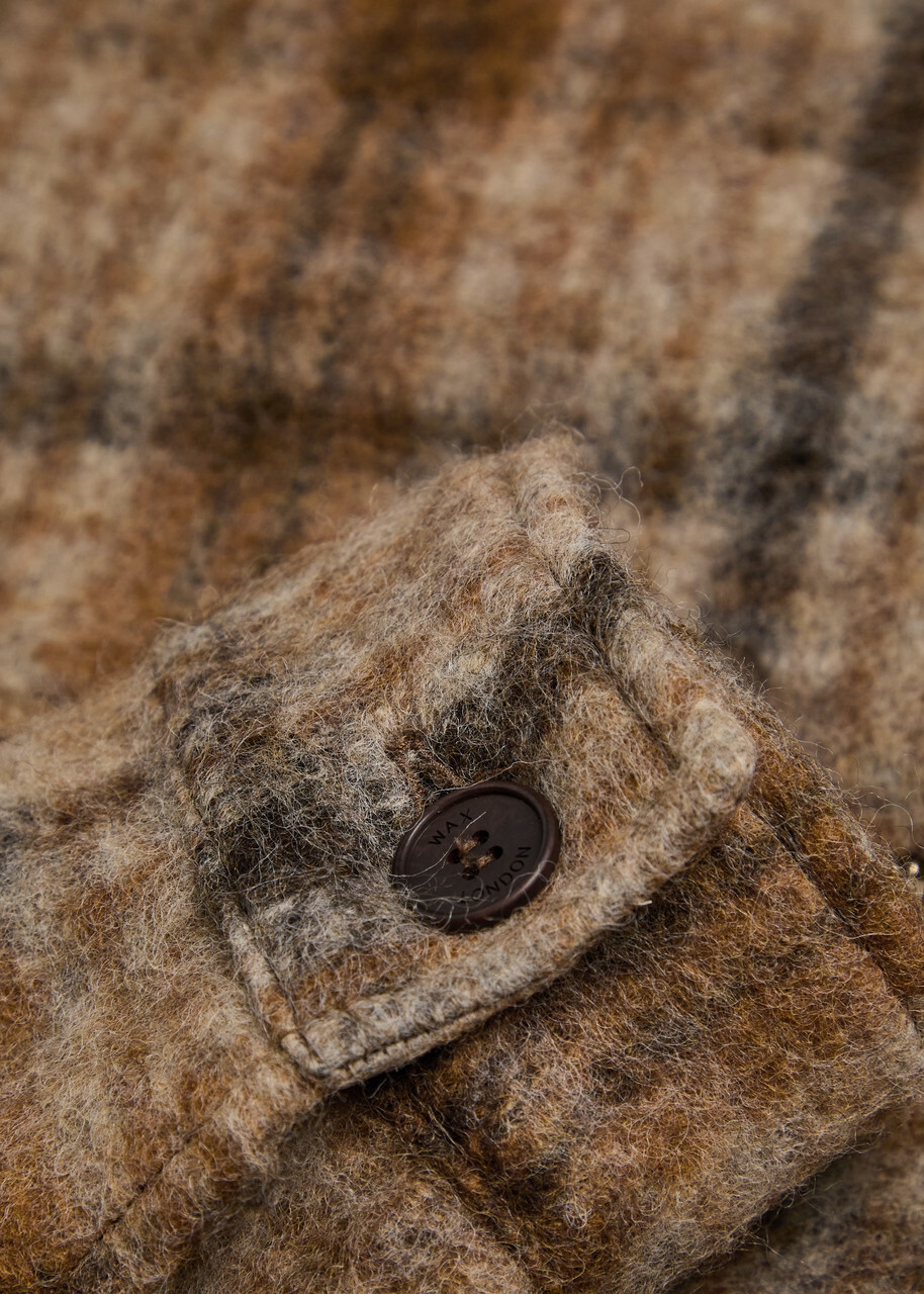 Wax London Heath Checked Wool-blend Jacket Multicoloured 1