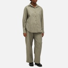 Faithfull The Brand Women's En Vau Stripe Shirt in Khaki Stripe
