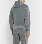 TOM FORD - Cotton-Blend Velour Zip-Up Hoodie - Blue