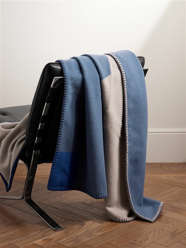 Photo: RD.LAB - Città Colour-Block Wool and Cashmere-Blend Blanket