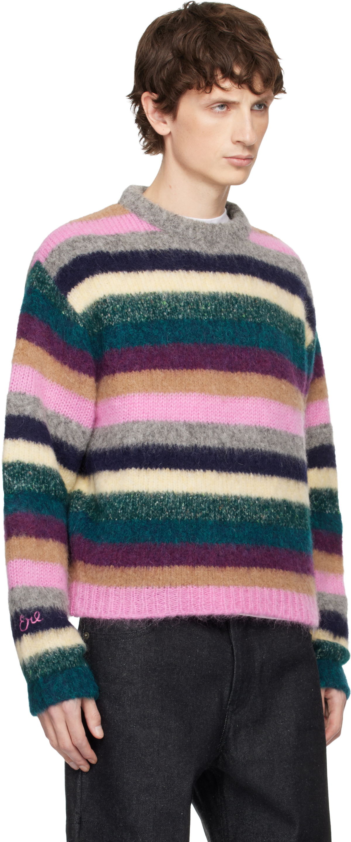 ERL Multicolor Striped Alpaca Crewneck Sweater