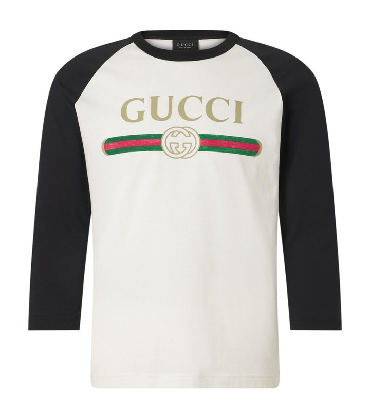 Photo: Gucci Logo cotton and silk jersey T-shirt