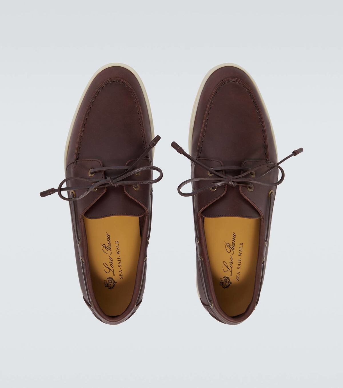 Loro Piana Sea-Sail Walk leather boat shoes