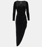 Norma Kamali Asymmetric velvet gown