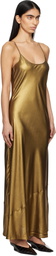 Silk Laundry Gold 1996 Midi Dress