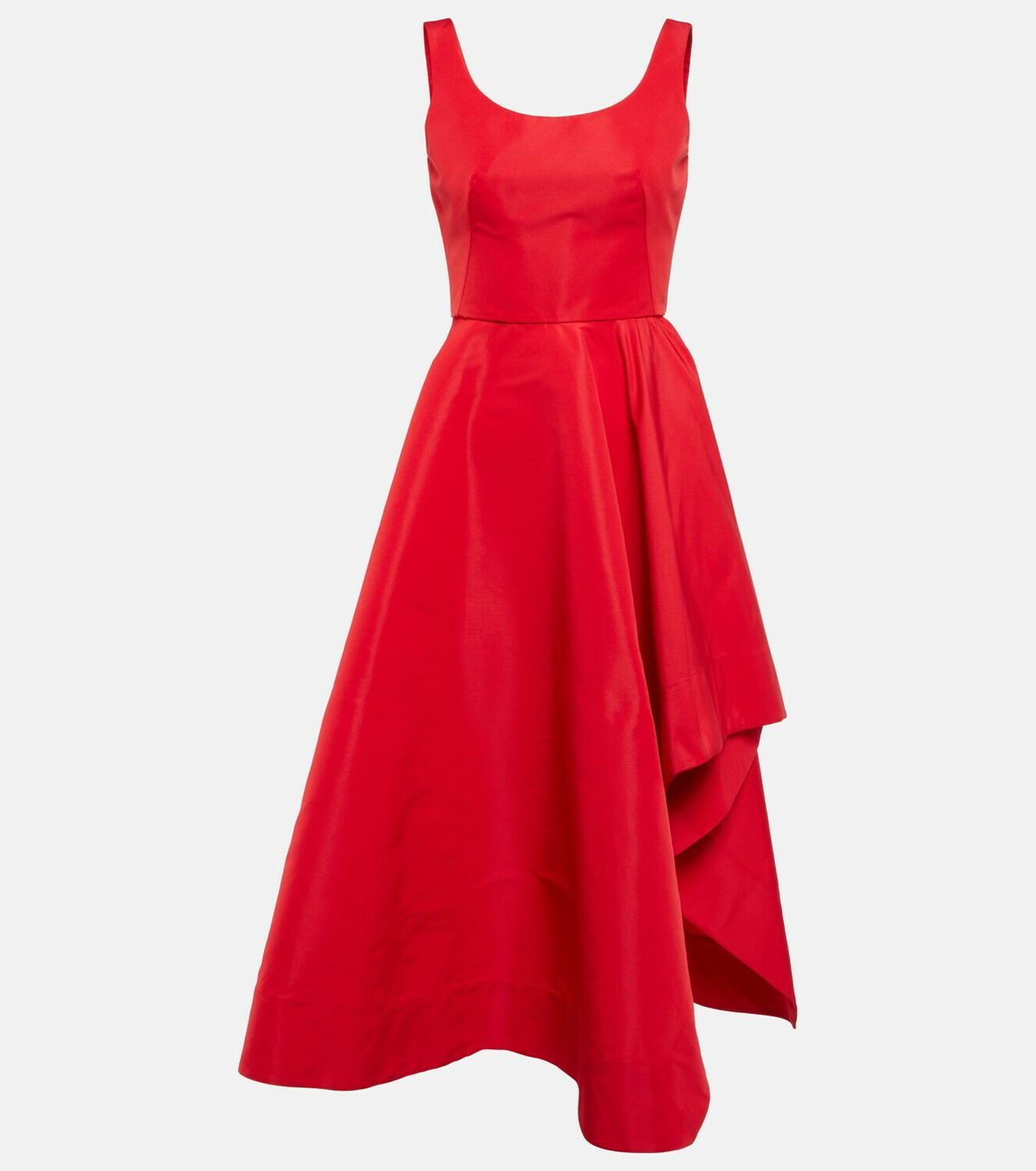 【Alexander McQueen】asymmetric midi dress Alexander McQueen Asymmetric cotton poplin midi dress