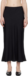 CO Black Slip Midi Skirt
