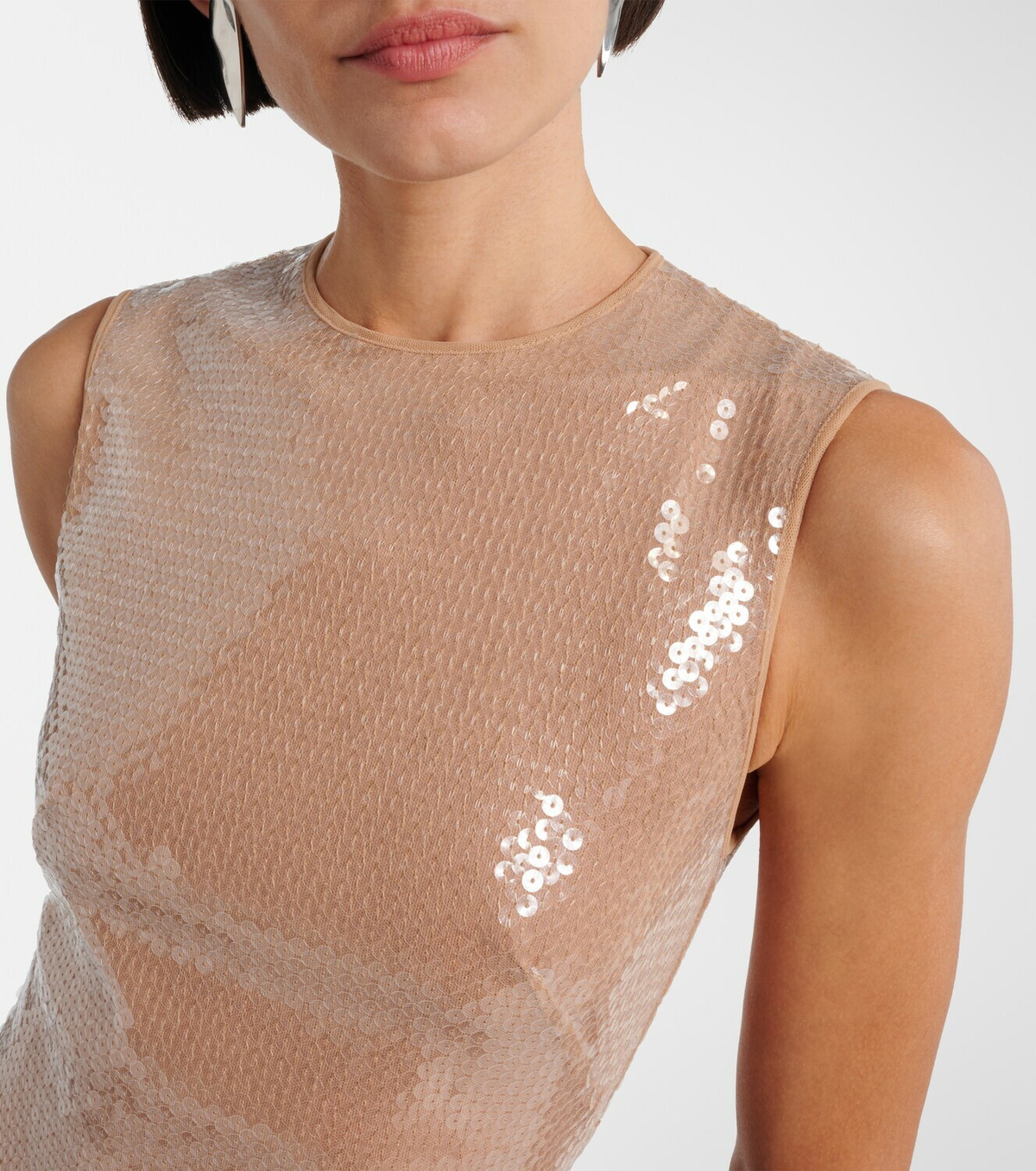 David Koma Sequined draped maxi dress