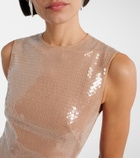 David Koma Sequined draped maxi dress