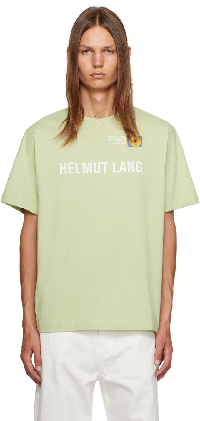 Helmut Lang Green Printed T-Shirt Helmut Lang