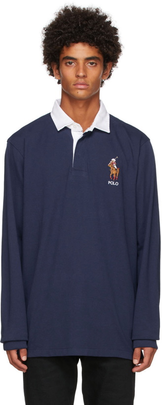 Photo: Polo Ralph Lauren Navy Rugby Long Sleeve Polo