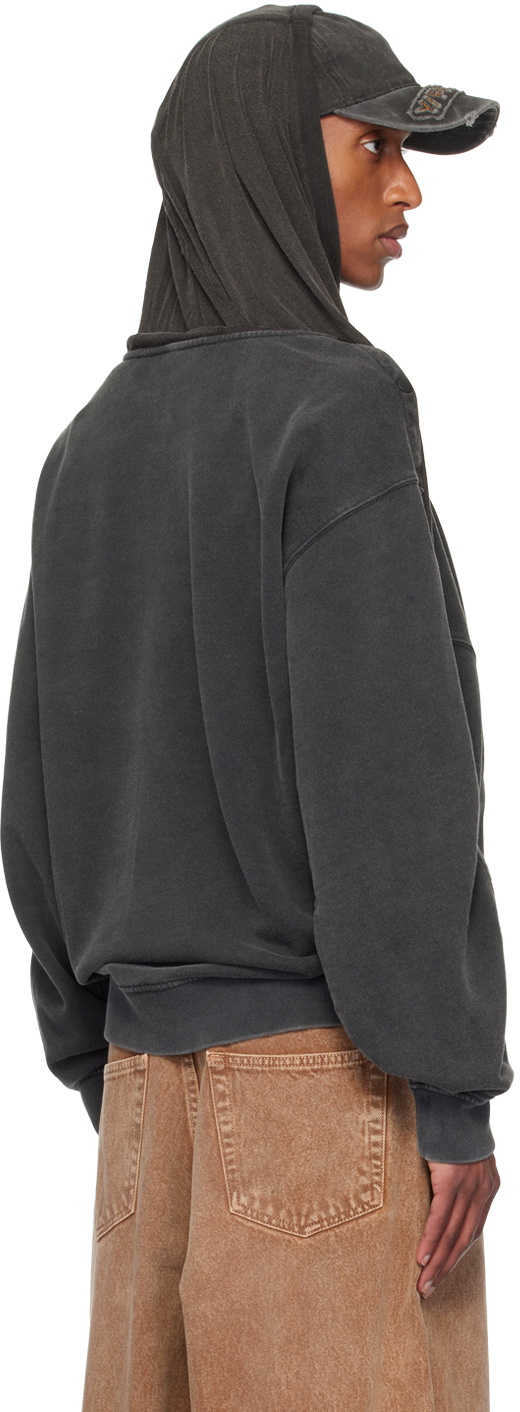 Y/Project Black Snap Insert Hoodie