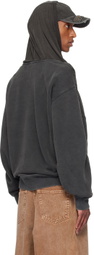 Y/Project Black Snap Insert Hoodie