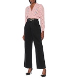 Alessandra Rich High-rise wide-leg jeans