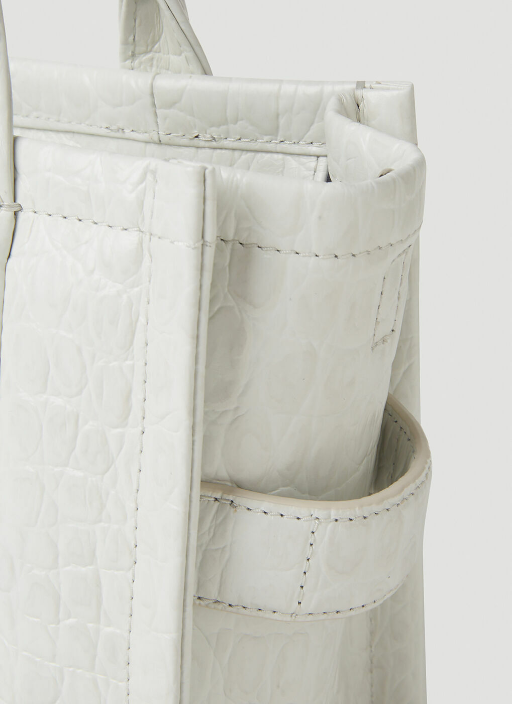 Marc Jacobs - Croc Embossed Mini Tote Bag in White Marc Jacobs