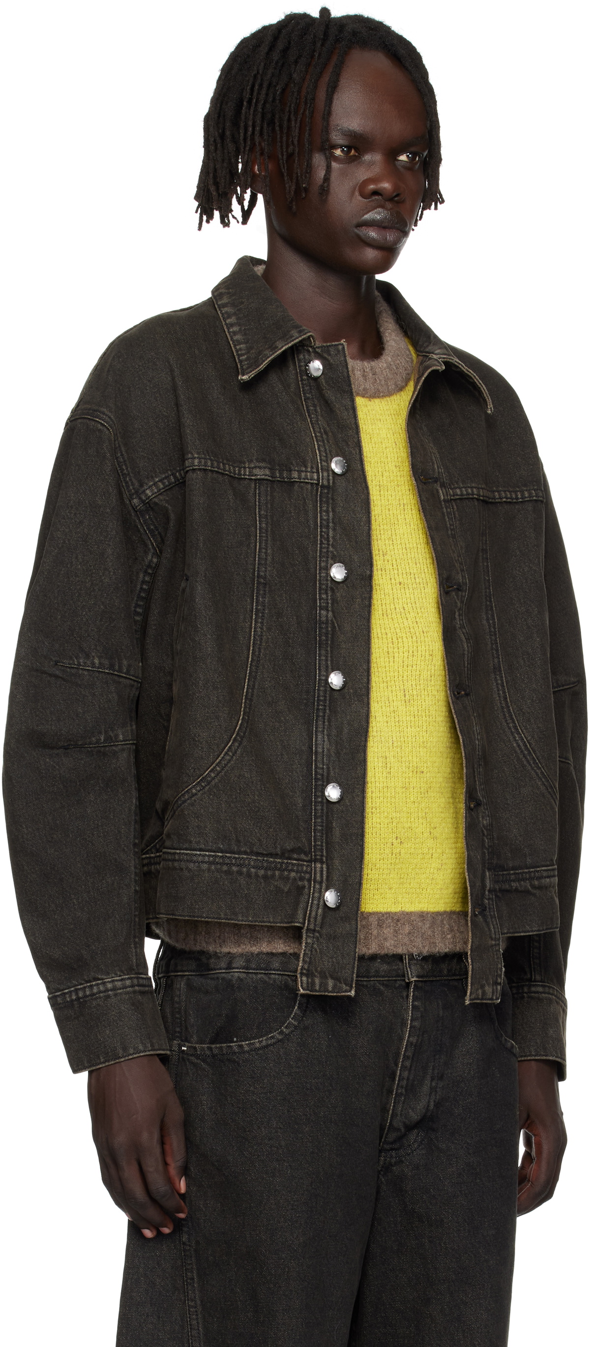 Eckhaus Latta Gray 'El Jacket Redux' Denim Jacket