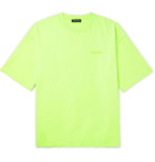 Balenciaga - Oversized Printed Cotton-Jersey T-Shirt - Men - Green