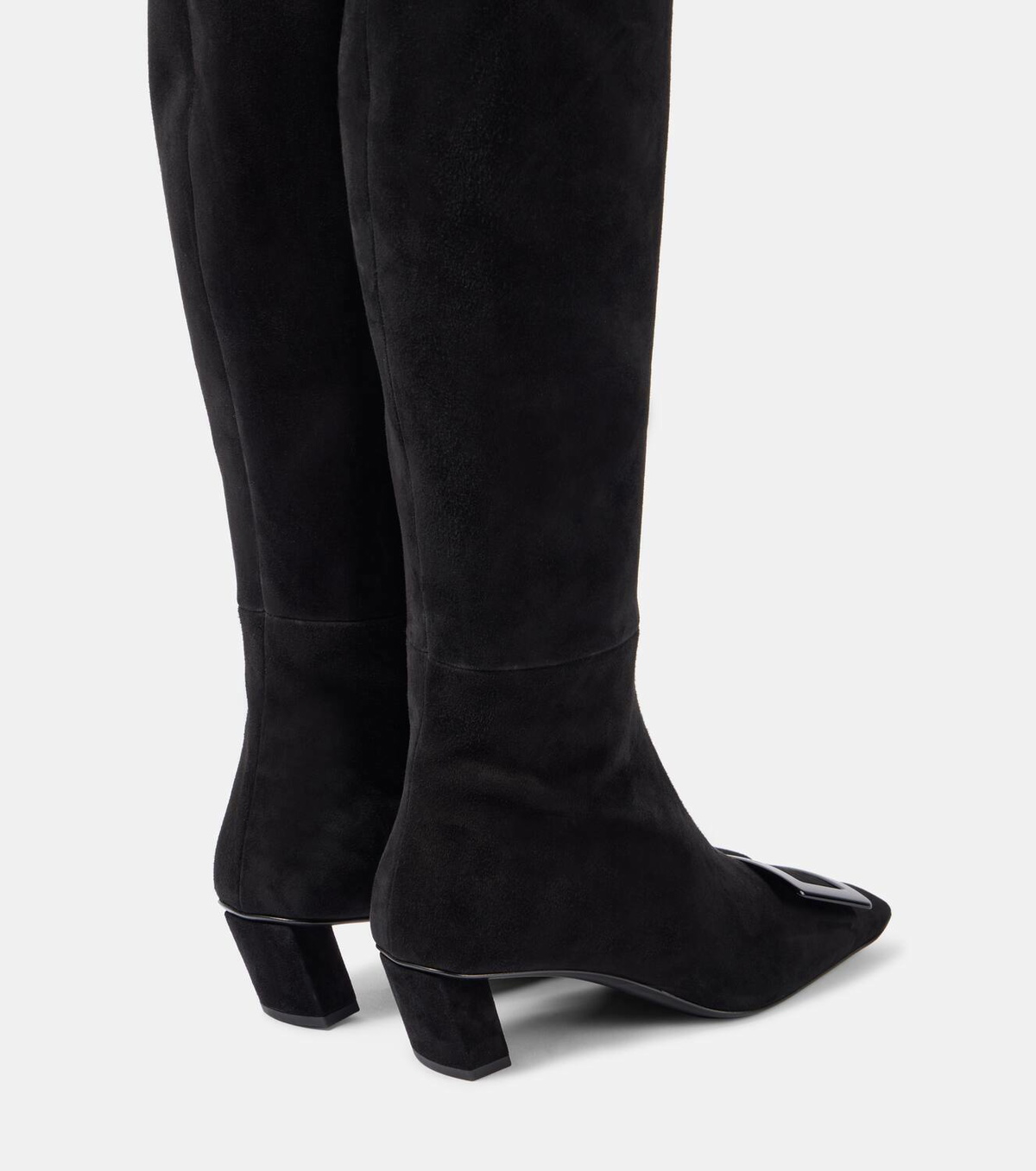 Roger Vivier Belle Vivier 45 suede over-the-knee boots