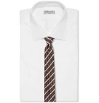 Fendi - 6.5cm Logo-Jacquard Silk Tie - Brown