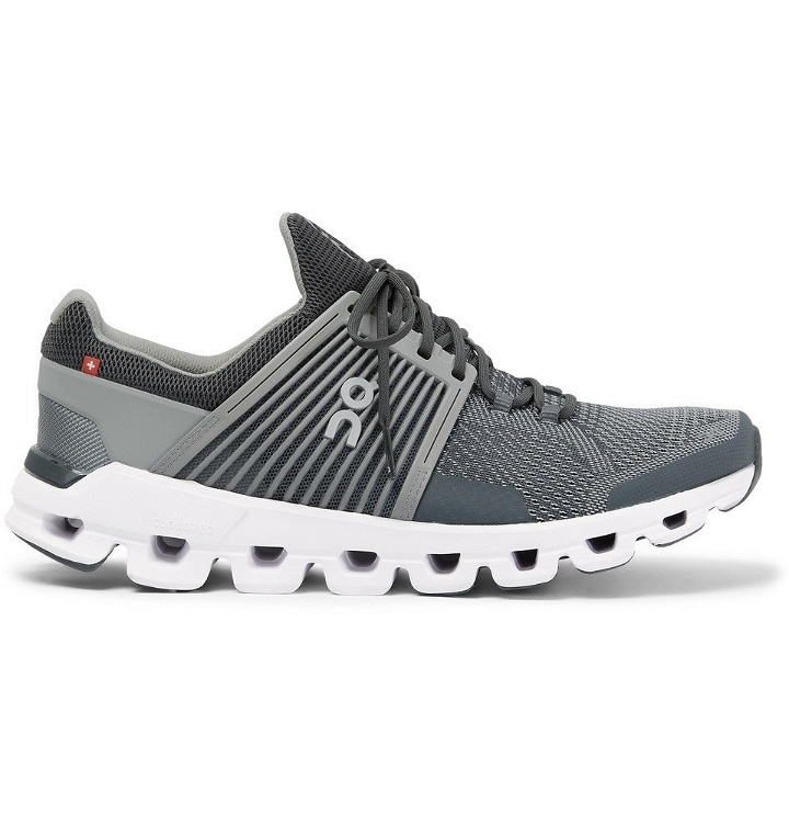 Photo: On - Cloudswift Rubber-Trimmed Mesh Running Sneakers - Gray