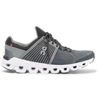 On - Cloudswift Rubber-Trimmed Mesh Running Sneakers - Gray