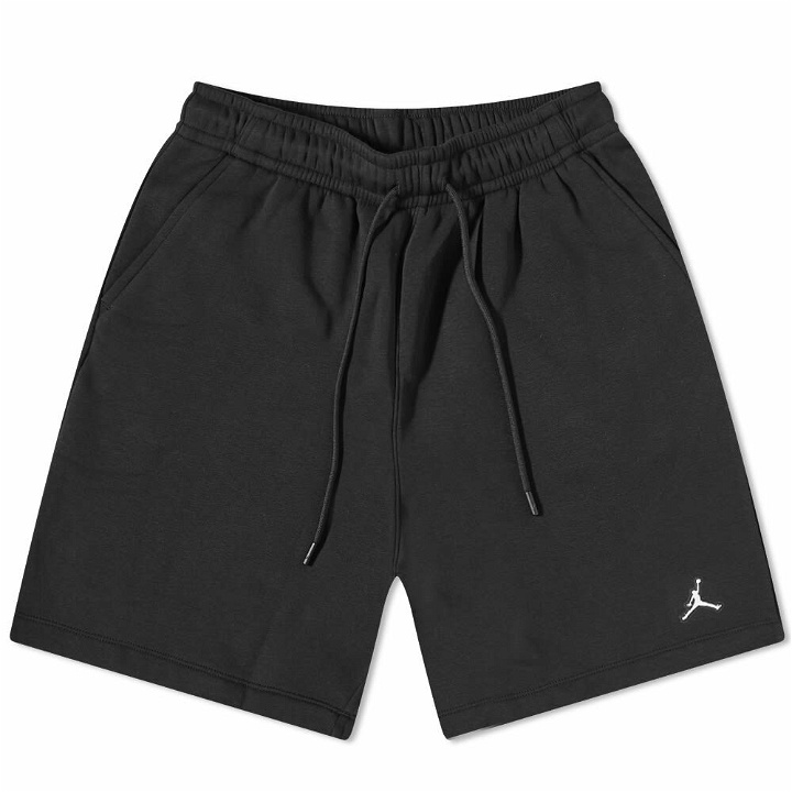 Photo: Air Jordan Men's Essential Fleece Shorts in Black/White