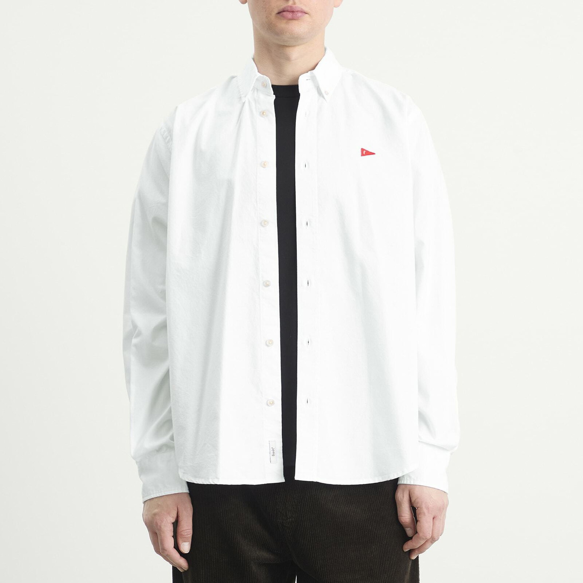 Foret Men's Flag Oxford Shirt in White