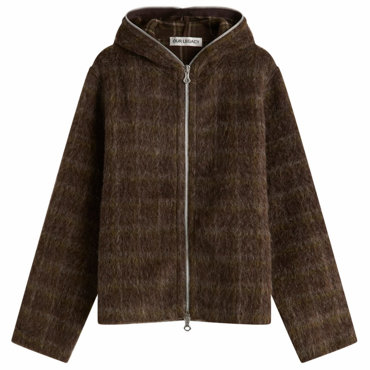 Photo: Our Legacy Women's Full Zip Hoodie in Dorf Check