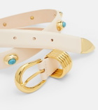 Déhanche Hollyhock embellished leather belt