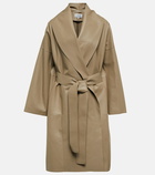 Loewe Belted wrap leather coat