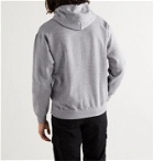 Flagstuff - Printed Mélange Fleece-Back Cotton-Blend Jersey Hoodie - Gray
