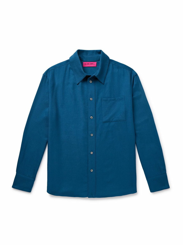Photo: The Elder Statesman - Wool and Cashmere-Blend Twill Shirt - Blue