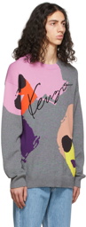 Kenzo Grey Kenzo Tribute Oversize Sweater