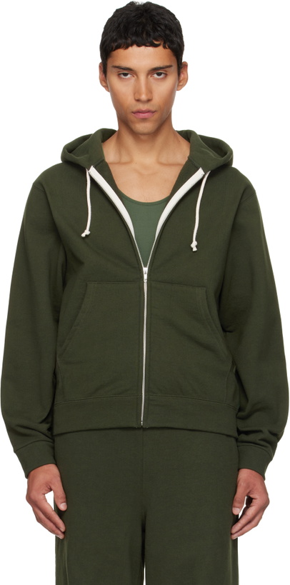 Photo: Veneda Carter SSENSE Exclusive Green Zip-Up Hoodie