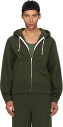 Veneda Carter SSENSE Exclusive Green Zip-Up Hoodie