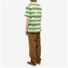 Pop Trading Company Men's Striped Logo T-Shirt in Jade Lime