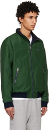 Polo Ralph Lauren Green Raglan Sleeve Bomber Jacket
