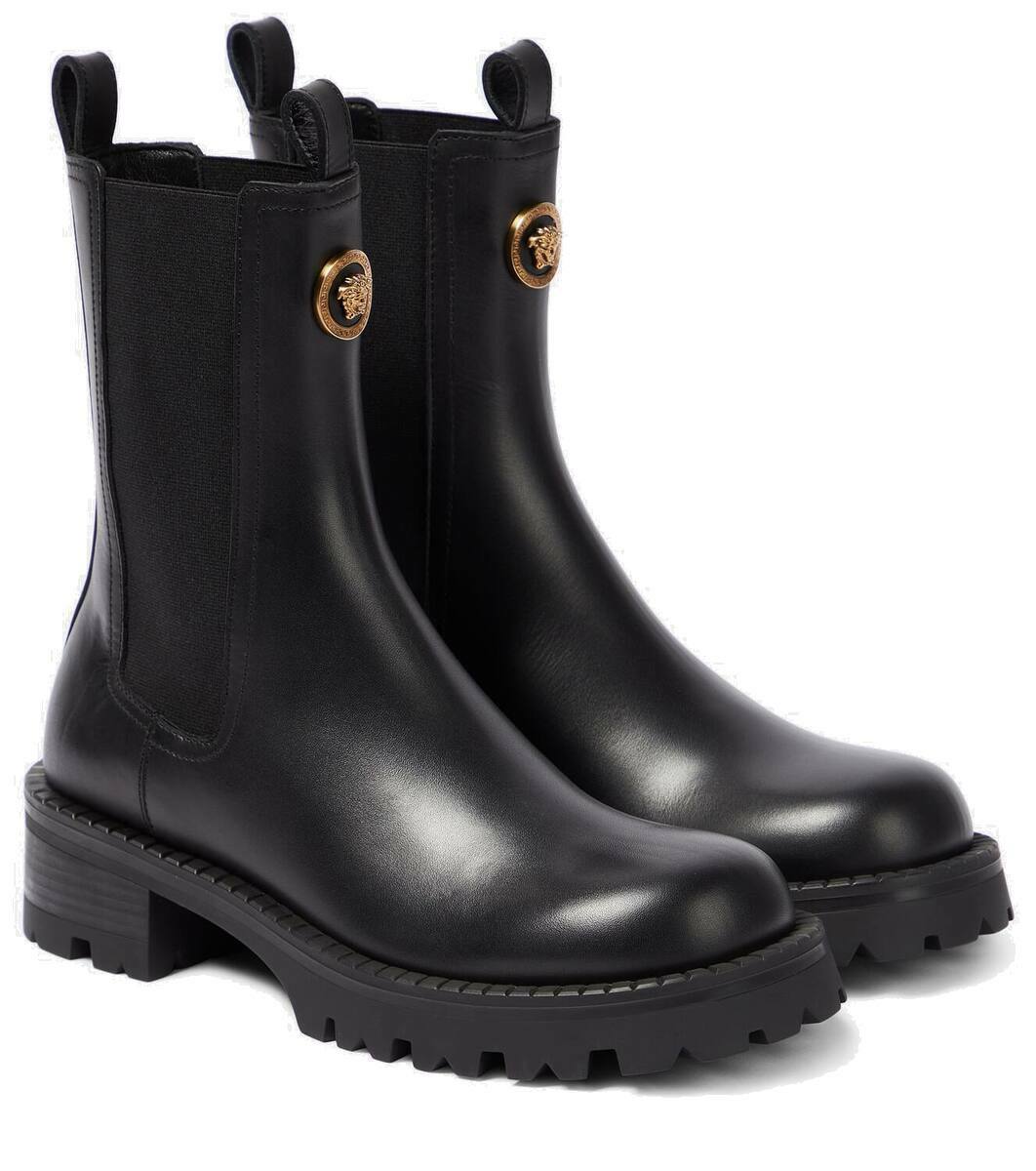 Versace Medusa leather Chelsea boots Versace