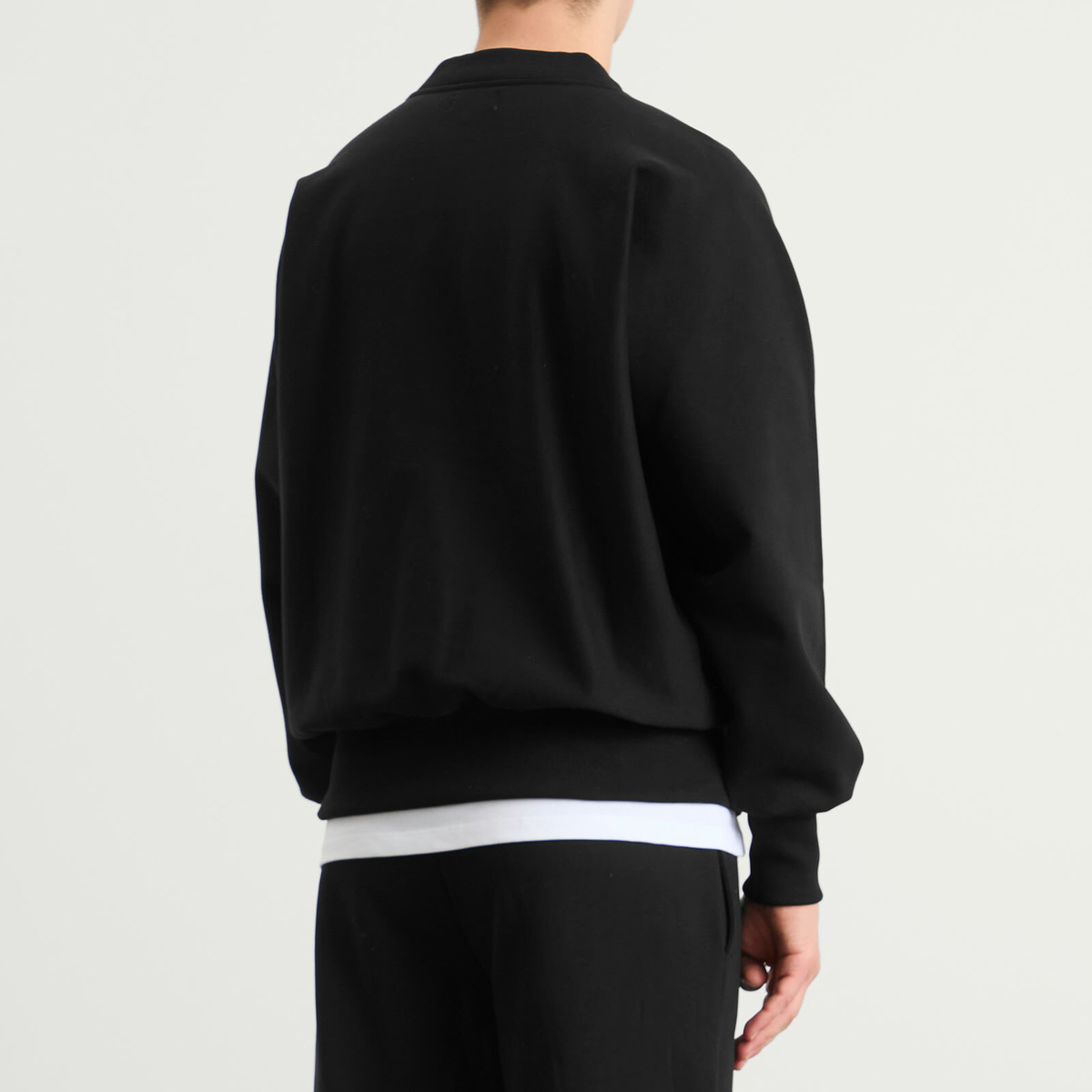 Late Checkout Men's Script Crewneck Sweatshirt in Black/White