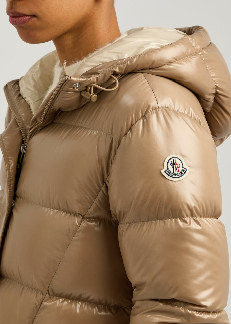 Moncler Bellevue Quilted Nylon Coat Beige Moncler