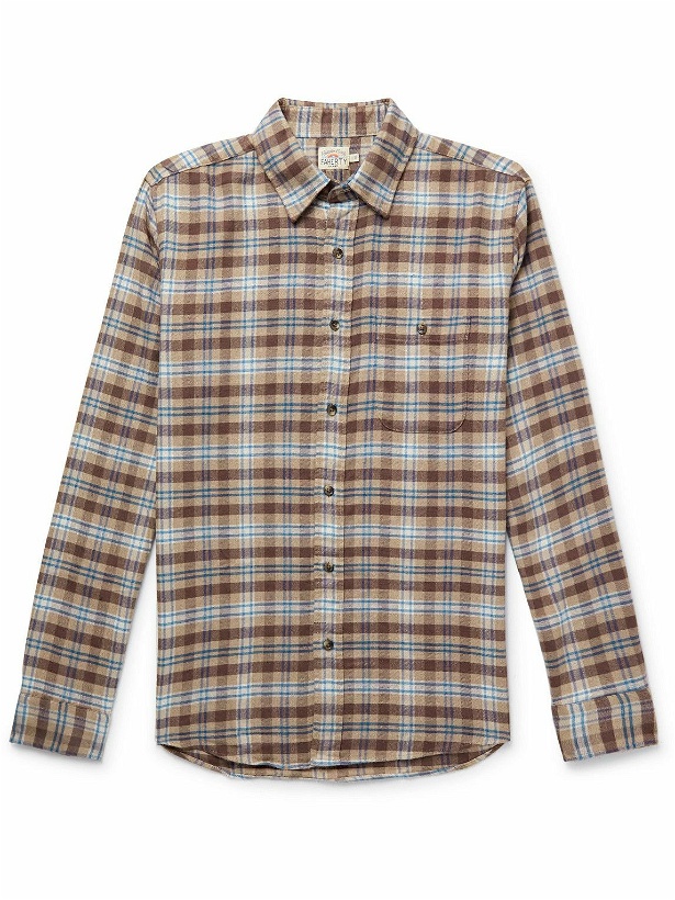 Photo: Faherty - The Movement™ Checked Brushed-Flannel Shirt - Brown