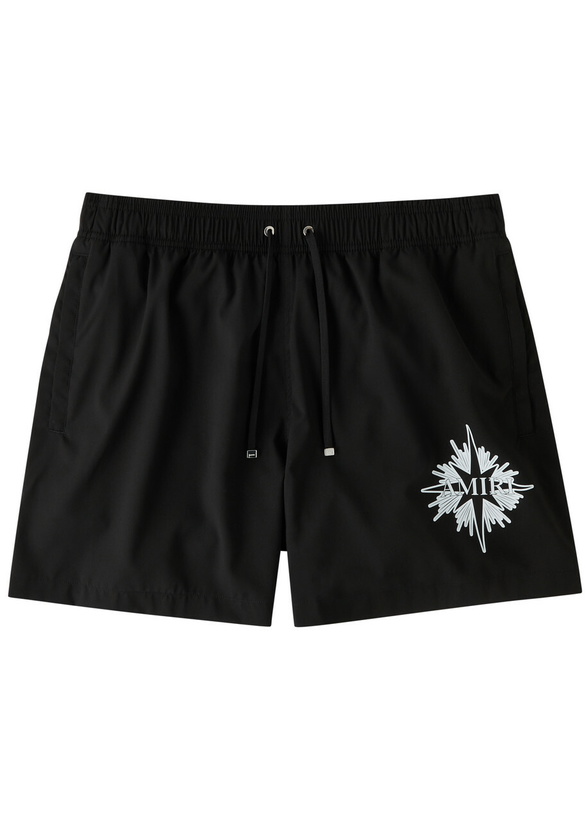 Photo: Amiri Starburst Logo Shell Swim Shorts Black