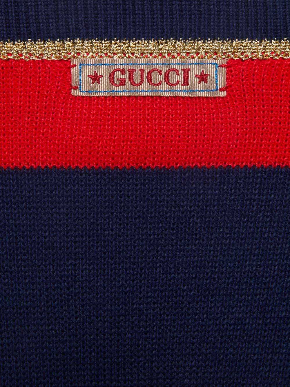 GUCCI - Striped Cotton Jumper Gucci