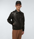 Gucci - Leather blouson jacket