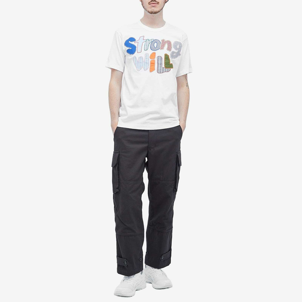 Comme des Garçons SHIRT Men's Strong Will Patchwork T-Shirt