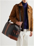 Serapian - Stepan Leather-Trimmed Monogrammed Coated-Canvas Duffle Bag